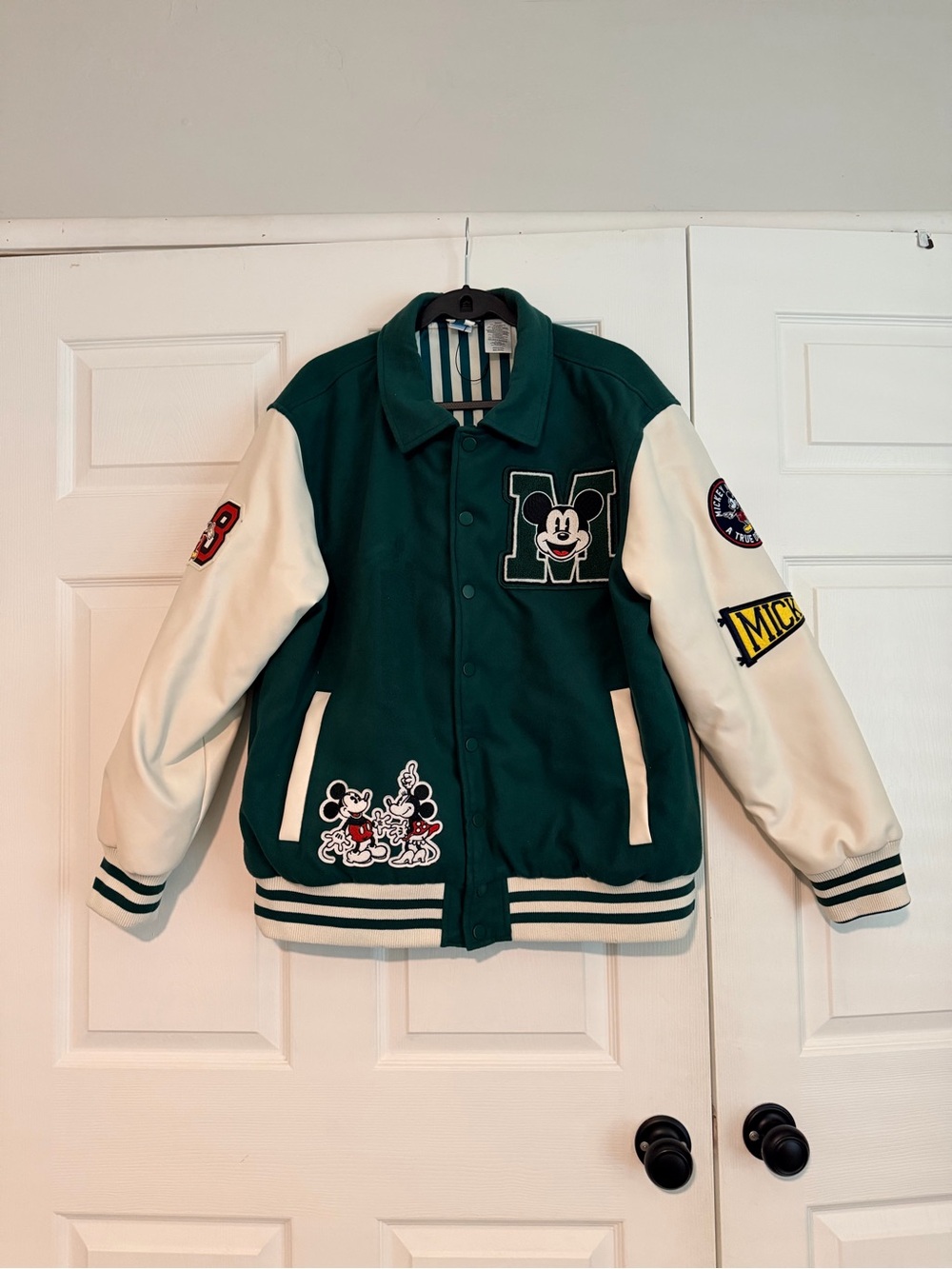 Disney Varsity Jacket with Mickey Patches - Picture 1 of 11
